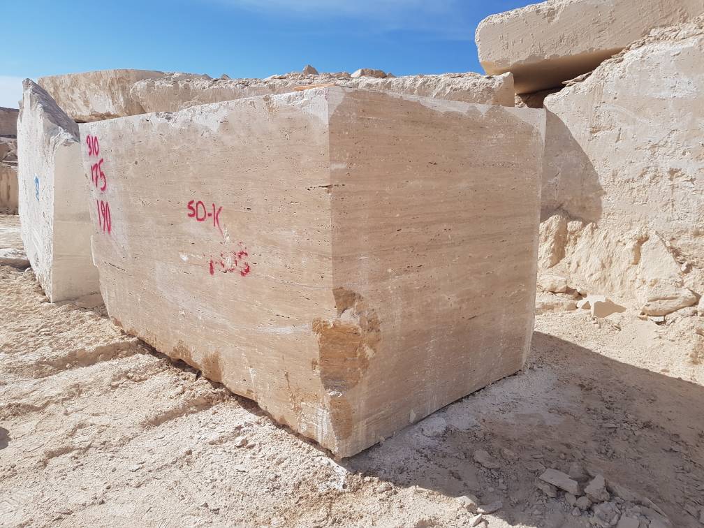 Iran Travertine Quarry Block Hirad Marble